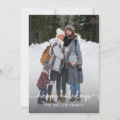 Modern Minimal 1 Foto Weihnachten Elegante Schrift (Vorderseite)