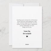 Modern Minimal 1 Foto Weihnachten Elegante Schrift (Rückseite)