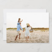 Modern minimal 1 Foto Weihnachtskarte Feiertagskarte (Vorderseite)