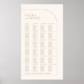 Modern Minimal 240 Guests Wedding Seating Charts Poster (Vorne)