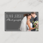 Modern & Minimal 2 Foto Layout Fotografie Visitenkarte (Vorderseite)