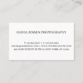 Modern & Minimal 3 Foto Layout Fotografie Visitenkarte (Rückseite)