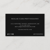 Modern & Minimal 3 Foto Layout Fotografie Visitenkarte (Rückseite)