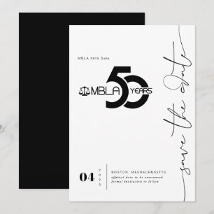 Modern Minimal   50. Gala Save-the-Date-Karte Save The Date