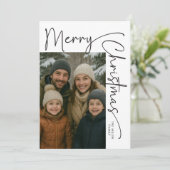 Modern Minimal 5 Foto Weihnachten (Stehend Vorderseite)