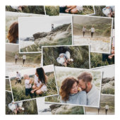 Modern minimal 5 photo elegant simple unique poster (Vorderseite)