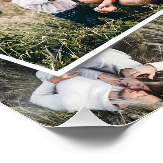 Modern minimal 5 photo elegant simple unique poster (Ecke)