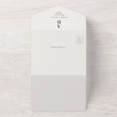 Modern Minimal All-in-One Wedding Invitation All In One Einladung (Außenbereich)