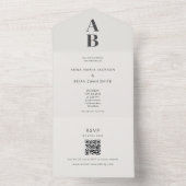 Modern Minimal All-in-One Wedding Invitation All In One Einladung (Innen Boden)