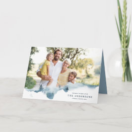 Modern minimal all is calm Christmas photo holiday