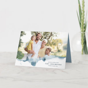 Modern minimal all is calm Christmas photo holiday