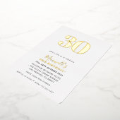 MODERN MINIMAL Alter einfache schicke 30. Geburtst Folieneinladung (Gedreht)