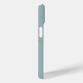 Modern Minimal Aqua Monogram Initial Botanical Case-Mate iPhone Hülle (Rückseite / Rechts)