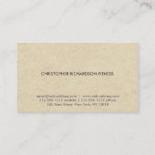 MODERN & MINIMAL AUF DER TAN-KARTON VISITENKARTE (Rückseite)