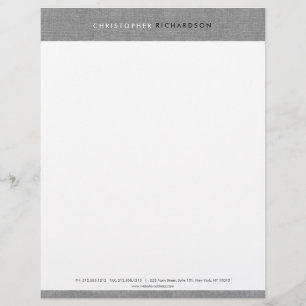 MODERN & MINIMAL auf GRAUEM LEINEN Briefkopf