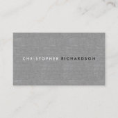 MODERN & MINIMAL auf GRAUEN LINEN Visitenkarte (Vorderseite)