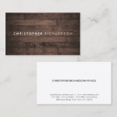 MODERN & MINIMAL AUF RUSTIKBROWNHOLZ VISITENKARTE (Vorne/Hinten)