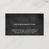 MODERN & MINIMAL AUF SCHWARZHOLZ II VISITENKARTE (Rückseite)