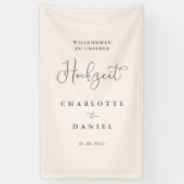 Modern, minimal, beige wedding banner (Vertikal)