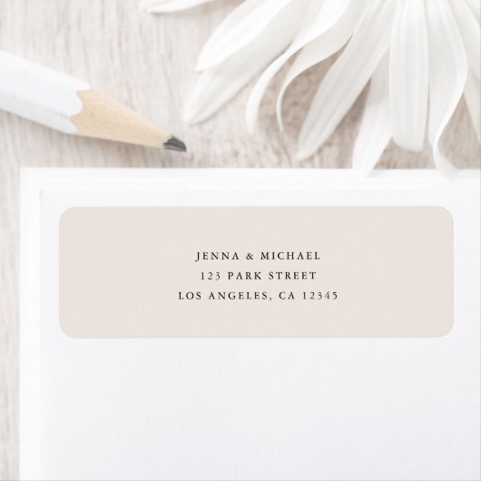 Modern Minimal Beige Wedding Return Address (Insitu)