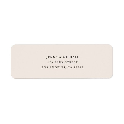 Modern Minimal Beige Wedding Return Address (Vorne)