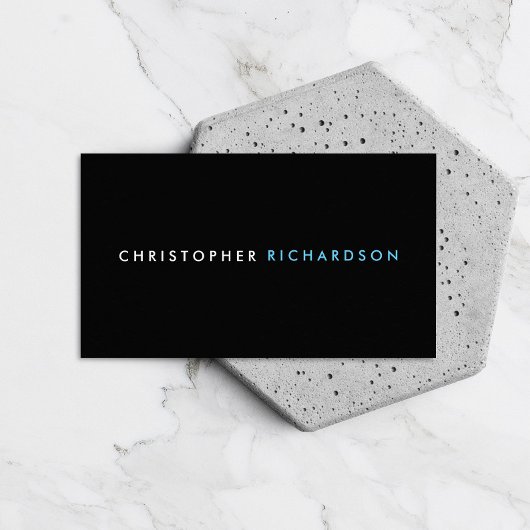 MODERN & MINIMAL Black Business Card Visitenkarte