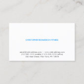 MODERN & MINIMAL Black Business Card Visitenkarte (Rückseite)