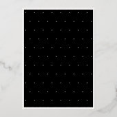 Modern Minimal Black Fifty & Fabulous Birthday Folieneinladung (Rückseite)
