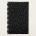 Modern Minimal Black Leopard Print Planer<br><div class="desc">This modern and minimal design is perfect for the stylish and trendy woman. It features a charcoal black and dark black leopard cheetah animal print pattern. It's cool, unique, contemporary, and fashionable. ***IMPORTANT DESIGN NOTE: For any custom design request such as matching products, color changes, placement changes, or any other...</div>