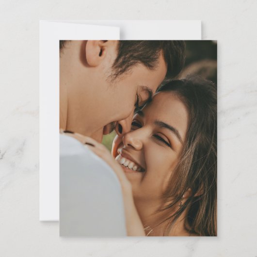 Modern Minimal Black & White Wedding Invitation (Rückseite)