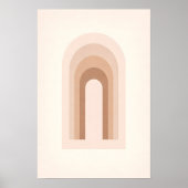 Modern Minimal Boho Abstract Neutral Arches Poster (Vorne)