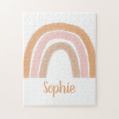 Modern Minimal Boho Chic Rainbow Name Puzzle (Vertikal)