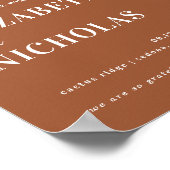 Modern Minimal Boho Desert | Terra Cotta Welcome Poster (Ecke)