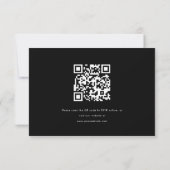 Modern Minimal Bold Black Script Graduation Party RSVP Karte (Rückseite)