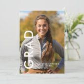 Modern Minimal Bold Grad  Ankündigung (Stehend Vorderseite)