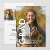 Modern Minimal Bold Grad  Ankündigung (Vorne/Hinten)