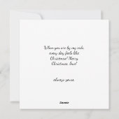 Modern Minimal Boyfriend Christmas Tree Holiday Ca Feiertagskarte (Rückseite)