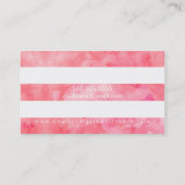 MODERN MINIMAL breiter Streifen frisch Aquarell ro Visitenkarte (Rückseite)