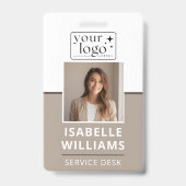 Modern Minimal Business Employee  ID Ausweis (Front)