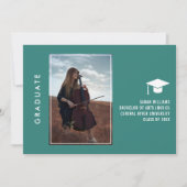 Modern Minimal Chic Graduation Announcement Card Ankündigung (Vorderseite)