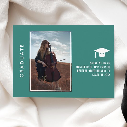 Modern Minimal Chic Graduation Announcement Card Ankündigung