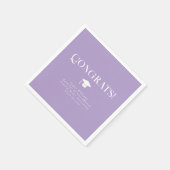 Modern Minimal Chic Graduation Party Lavender Serviette (Ecke)