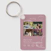 Modern Minimal Chic Music Player Photo Galentines Schlüsselanhänger (Vorderseite)