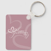 Modern Minimal Chic Music Player Photo Galentines Schlüsselanhänger (Rückseite)