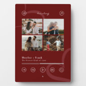 Modern Minimal Chic Music Player Photo Valentine's Fotoplatte (Vorderseite)