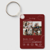 Modern Minimal Chic Music Player Photo Valentine's Schlüsselanhänger (Vorderseite)