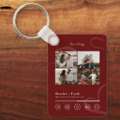 Modern Minimal Chic Music Player Photo Valentine's Schlüsselanhänger (Vorderseite)