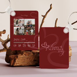 Modern Minimal Chic Music Player Photo Valentines Schlüsselanhänger