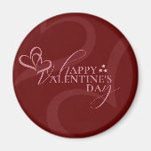 Modern Minimal Chic Music Player Valentine's Day Magnet (Vorne)