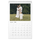 Modern Minimal Chic Typography Custom Family Photo Kalender (Jan 2026)